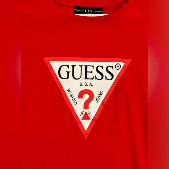 Guess Red Logo T-Shirt, Size S - Picture 3 of 3